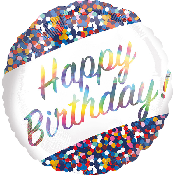Standard Iridescent Birthday Confetti